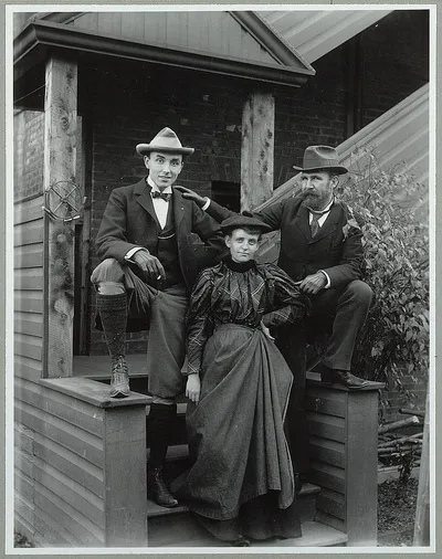 Photograph from 1885: [Frances Benjamin Johnston (front), with Mills…