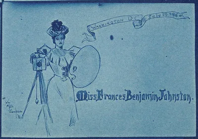 Photograph from 1896: [Portrait placecard for Frances Benjamin…