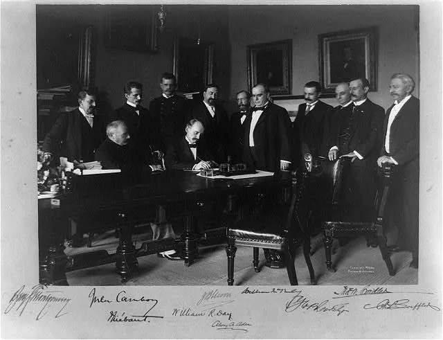 Cabinet Room, White House, Aug. 12, 1898. Secy. of State William R.…