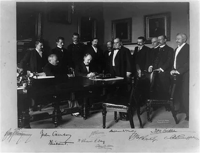Cabinet Room, White House, Aug. 12, 1898. Secy. of State William R.…