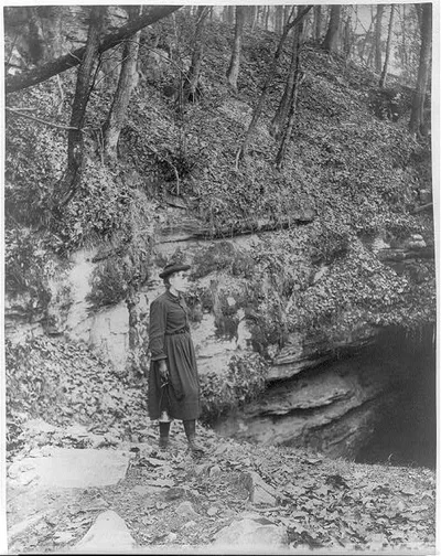 Photograph from 1891: [Frances Benjamin Johnston, full, standing by…