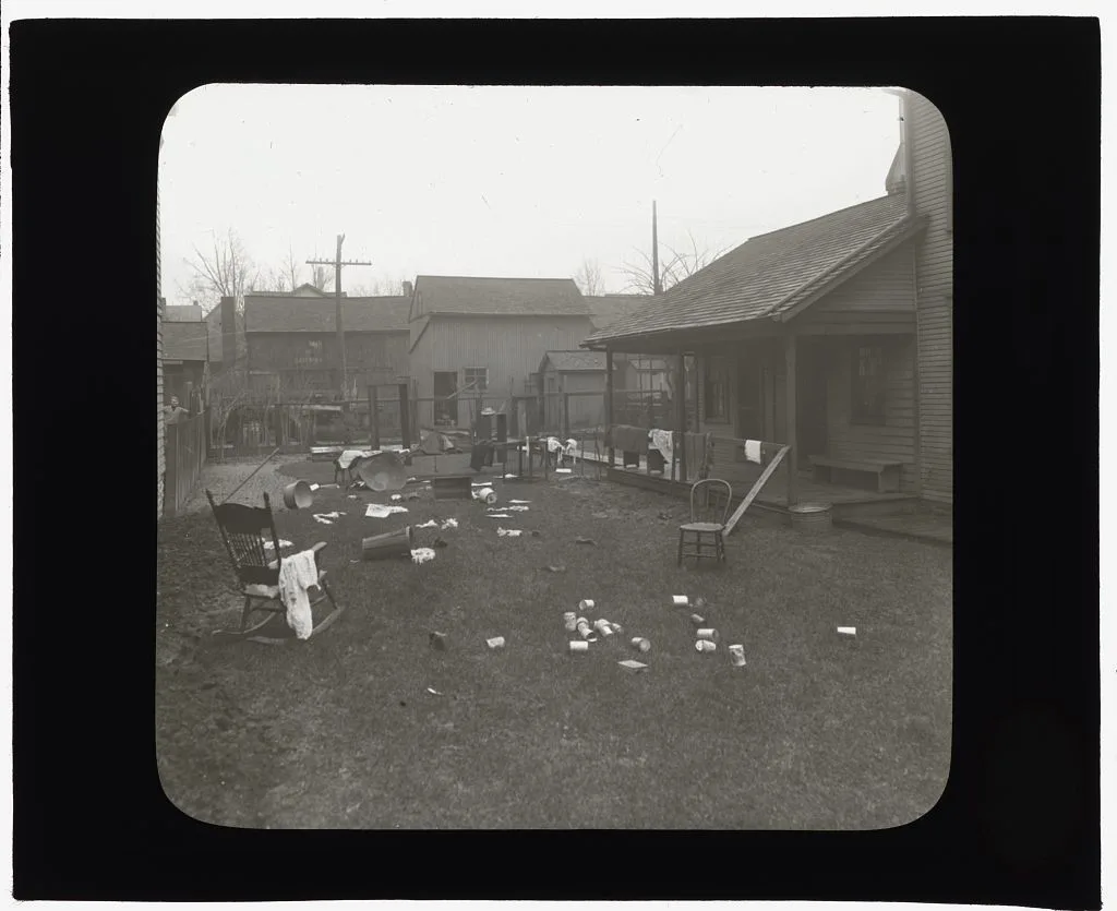 [National Cash Register Company, Dayton, Ohio. Worker house gardens…, Ohio, Dayton, 1896