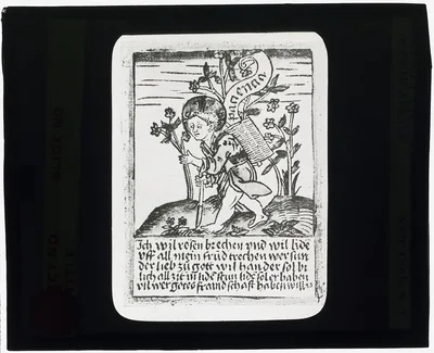 [Reproduction of print showing Christ Child in a garden with basket…, 1915