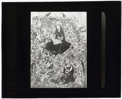 [Reproduction of painting showing Madonna and Saint Catherine], 1915