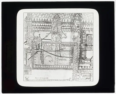 [Reproduction of print showing Plan of Canterbury Abbey], England, Canterbury, 1915