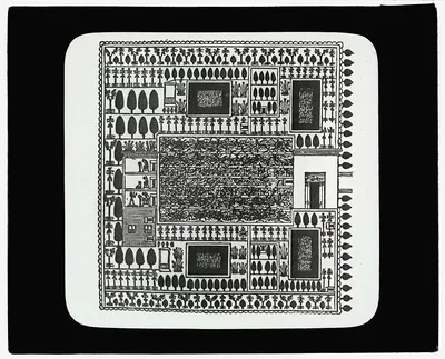 [Reproduction of print showing Egyptian garden plan], 1915
