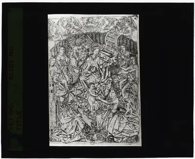 [Reproduction of print showing Virgin and Christ Child in a garden…, 1915