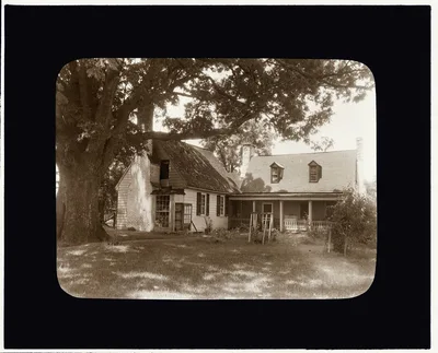 [Oak Cottage, Spotsylvania County, Virginia. Porch and side wing], 1935
