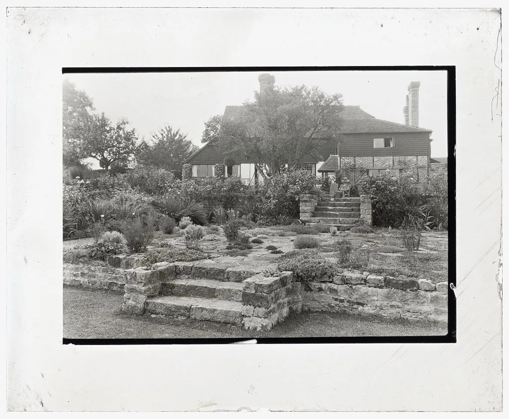 [Sir Walter Lawrence house, East Grinstead, Sussex, England. Terrace], 1925