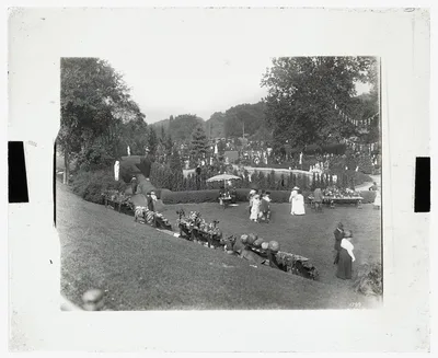[Hartsdale Train Station, Hartsdale, Bronx, New York. Garden party], Hartsdale, New York, 1919