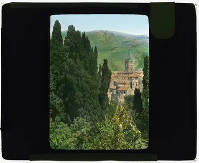 [Villa d'Este, Tivoli, Lazio, Italy. View of town], Italy, Tivoli, 1925