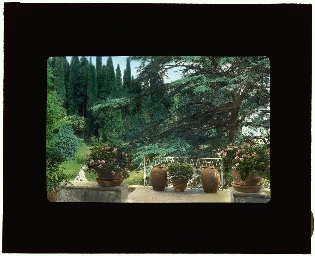 [Villa Bel Riposo, San Domenico, Tuscany, Italy. Terrace], 1925