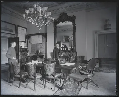 Cabinet room, figures, Washington D.C., 1889