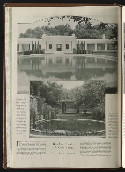 Garden pools of California [left page], 1918