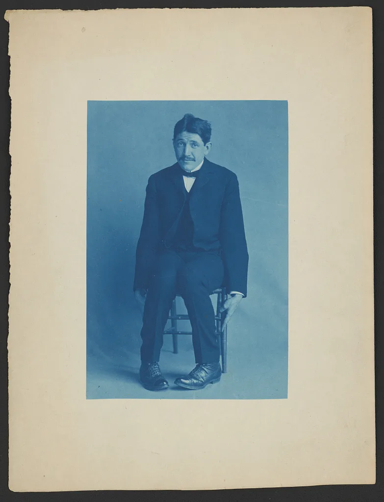 [Unidentified friend of Frances Benjamin Johnston, seated, full…, 1890