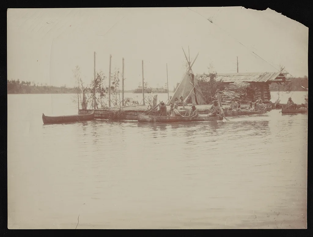 Stage set for Hiawatha, North America, Great Lakes Region, 1903