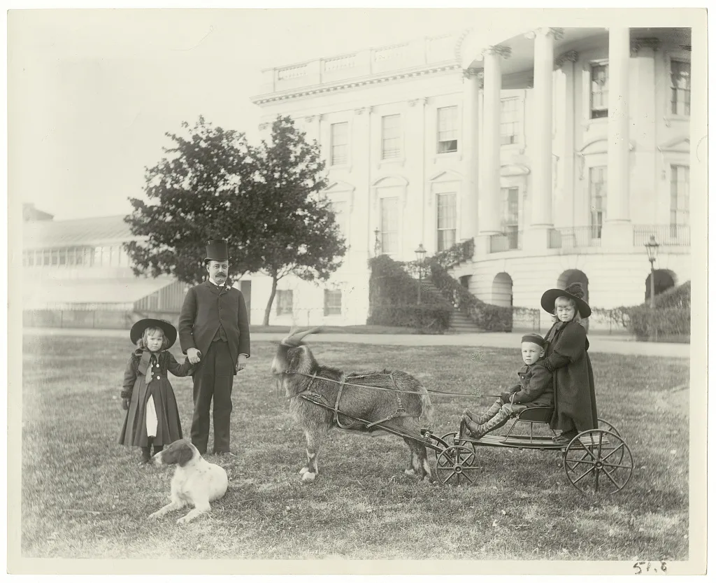 On the White House lawn. Major Russell Harrison, Harrison children,…, Washington D.C., 1889